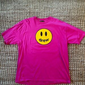 Drew House Pink Tee with Yellow Logo‎